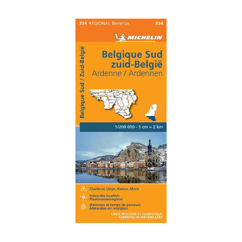 Carte Regionale 534 Belgique Sud