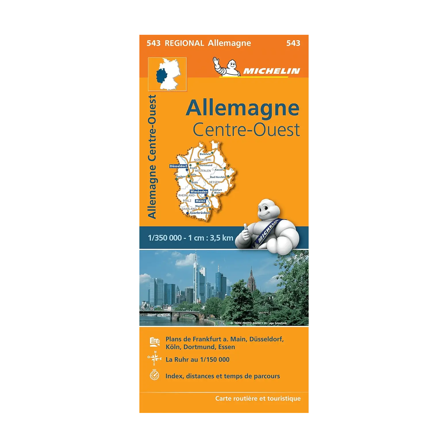 Carte Regionale 543 Allemagne Centre Ouest