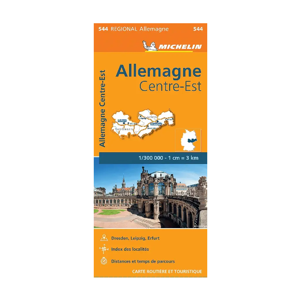 Carte Regionale 544 Allemagne Centre Est