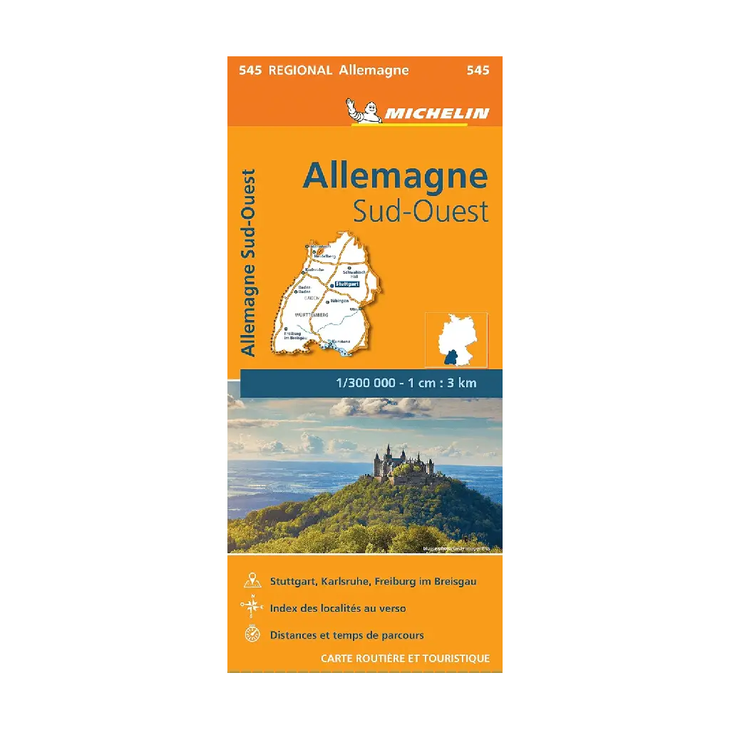 Carte Régionale 545 Allemagne Sud Ouest