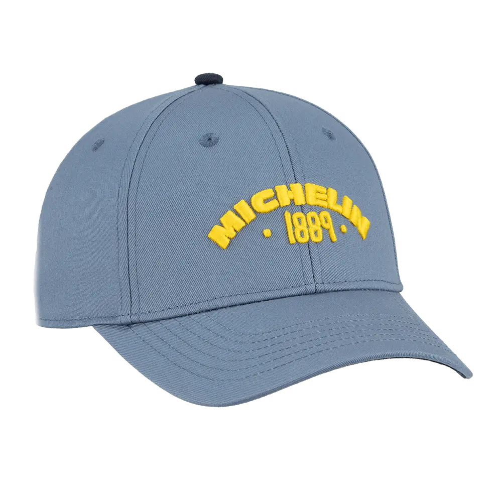 Casquette Michelin avec l'écriture Michelin en jaune