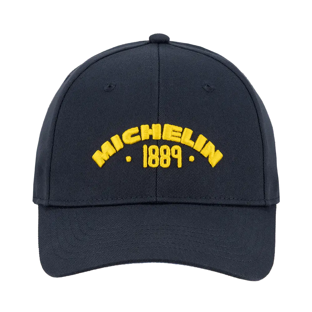 Casquette Michelin avec l'écriture Michelin en jaune