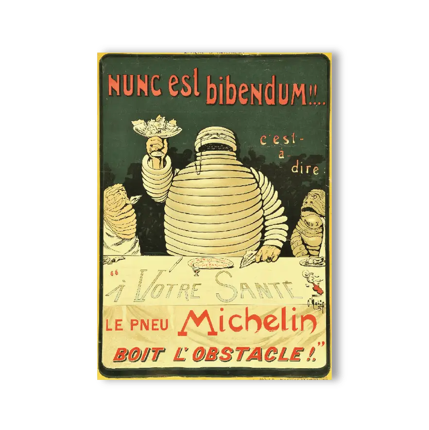 Magnet en bois Nunc Est Bibendum - Souvenirs Michelin